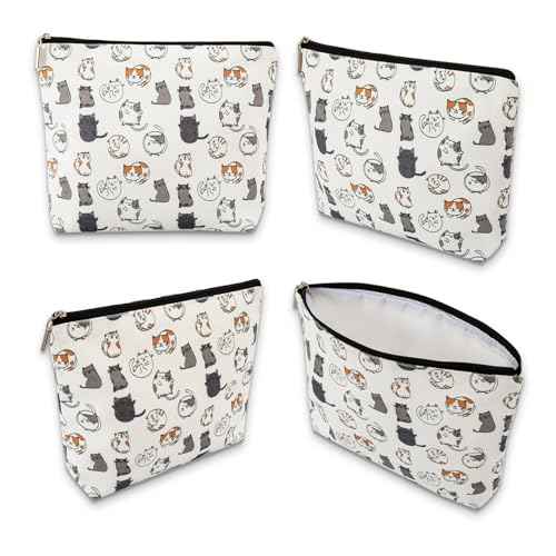 Degpum Cat Makeup Bags for Women,Perfect Cosmetic Bag Just A Girl Who Love Cats For Sisters,Daughters, Friends,Teen Girls & Women.Ideal Gift For Travel, Birthdays, & Christmas,Mothers Day