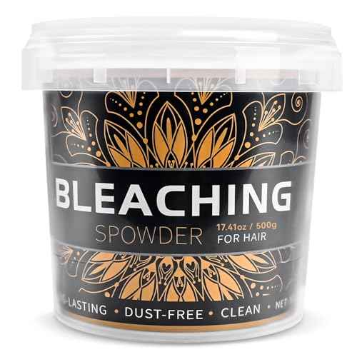 Hair Bleach 500g / 17.41oz, Large Capacity Salon Grade Bleach for Hair, Mild Bleach Powder Quickly Remove Hair Color, Refreshing Create Fashionable Styling