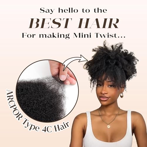 Afro Kinkys Bulk Human Hair, 18 Inch 50G/1Pack Soft 4C Afro Kinky-Curly Human Hair Bulk for Twist Dreadlocks Extensions Repair Locs 613 Blonde 1 Pack (613, 18 inch)