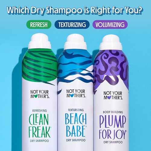Not Your Mother's Dry Shampoo Spray Signature Assortment (3-Pack) - 7 oz Each - Clean Freak, Plump for Joy & Beach Babe - Instantly Absorbs Oil & Extends Style Life for Refreshed Hair