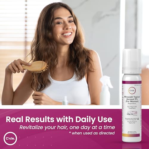 Minoxidil for Women 5% Foam - Helps Restore Top of Scalp Hair Loss and Support Hair Growth for Women, Regrowth with Unscented Topical Treatment for Thinning Hair (5% Foam 8-Month Supply)