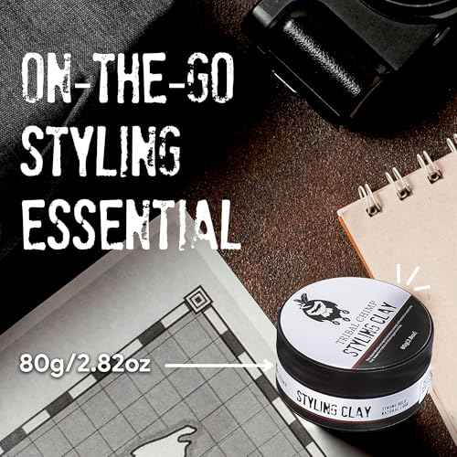 Tribal Chimp Hair Styling Clay ? Super Strong Hold Matte Clay for Men & Women, Non-Sticky, Textured, Instant Volume & Thickening, Ideal for all Hair Types, Citrus Scent, 80g
