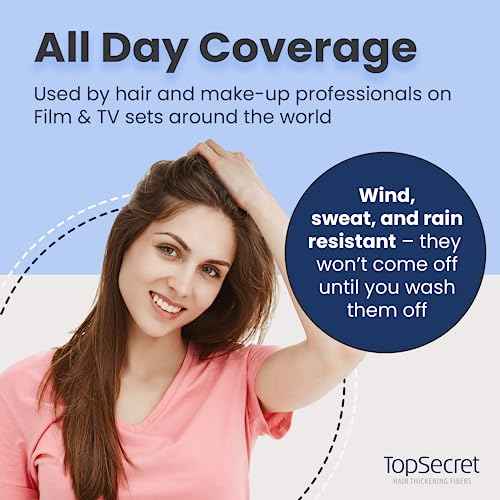 Top Secret Hair Thickening Building Fibers Refills - Undetectable & Natural Hair Filler - for Men & Women - Instantly Fill In Fine Thinning Hair - Weather & Sweat Resistant (Silver, Regular)