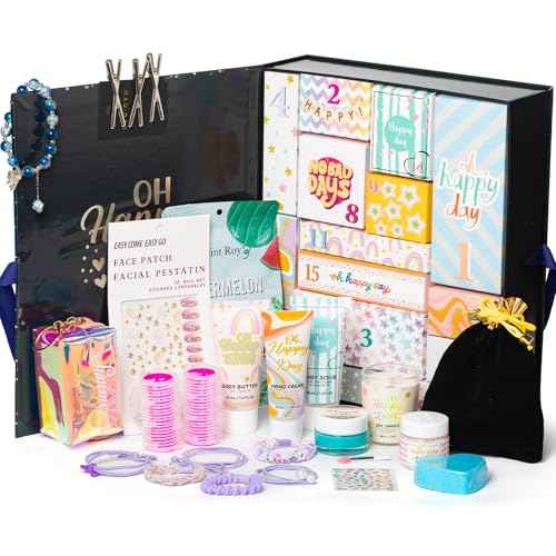 Advent Calendar for Teen Girls 2025,Spa Gift Set for Women, 15-day teen birthday gifts for girls with Hand Cream, Advent Beauty Calendar Countdwon Birthday Gifts, Spa Gifts Basket, New Year Gifts