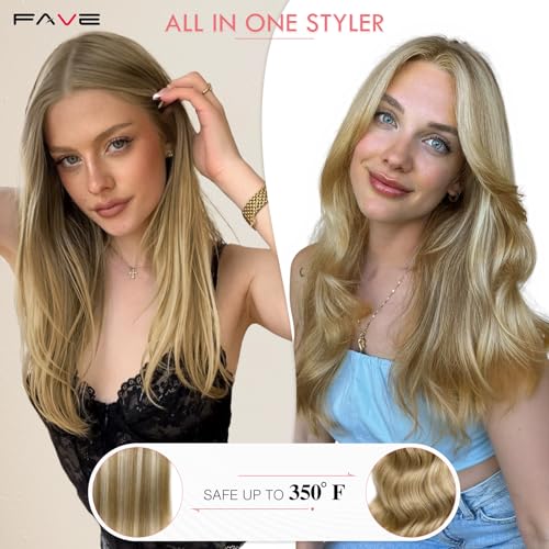 FAVE 16 Inch Human Hair Clip in Extensions 110g Blonde Hair Extensions Seamless & Invisible Highlight Clip in Hair Extensions for Volume & Length