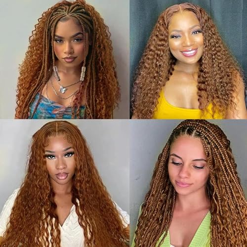 Augfst Brazilian Virgin Human Hair Bundles Color 30 Light Brown Deep Wave Bundles Human Hair 16 18 20 Inch Inch 12A Unprocessed Sewn In Quick Weave for Black Women
