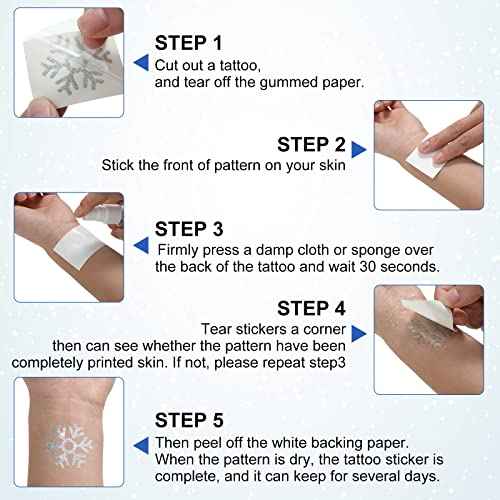 Kathfly 180 Pcs Snowflake Temporary Tattoos Winter Christmas Glitter Sticker Party Decorations Supplies Favors Gifts Cute Apparel Accessories for Body Face Women Party Supplies(Snowflake)