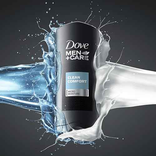 DOVE MEN + CARE Body and Face Wash Clean Comfort 4 Count for Healthier and Stronger Skin Effectively Washes Away Bacteria While Nourishing Your Skin, 18 oz