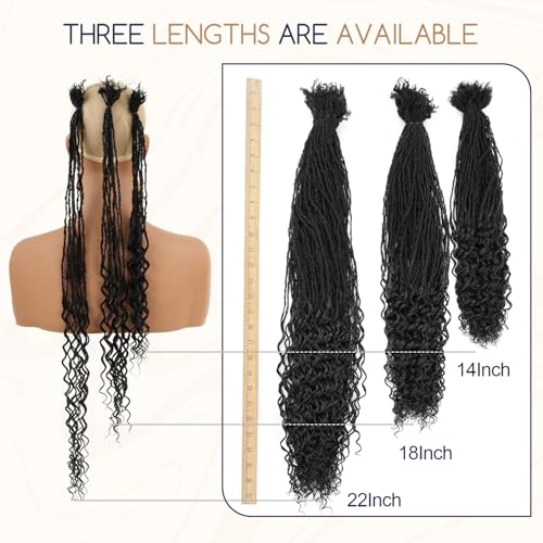 Teresa 0.2cm Micro Sister loc Extensions Human Hair Micro Locs Extensions Human Hair Interlocking Sisterlocks Sister Locs Curly Ends 100% Real Human Hair Dreadlock Extensions£¨18 Inch 30 Strands£©