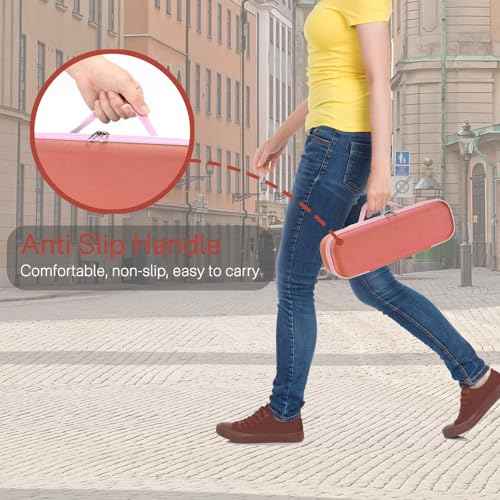 RAIACE Hard Storage Case Compatible with Dyson Airstrait Straightener, Travel Carrying Bag. (case only). (Red)