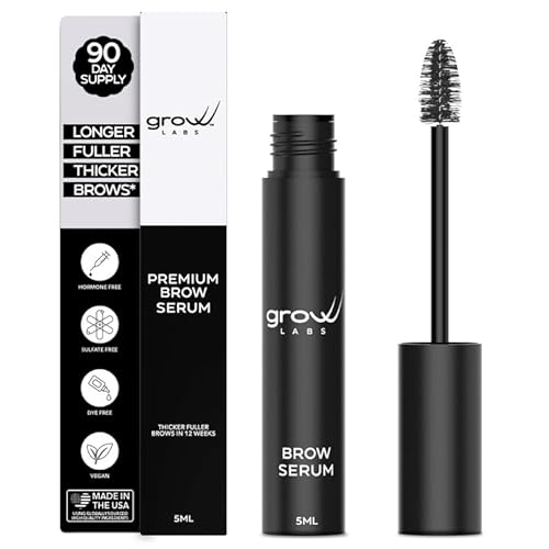 Eyebrow Growth Serum ? with Biotin & Peptides ? Regrow Eyebrow Hair ? Nourishing Formula for Thicker, Fuller, Natural-Looking Brows ? Vegan, Cruelty-Free ? Made in USA ? 5 ml