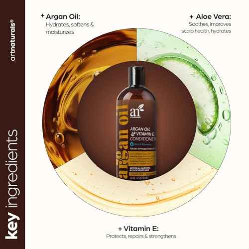 artnaturals Argan Hair Growth Conditioner - (16 Fl Oz / 473ml) - Sulfate Free - Treatment for Hair Loss, Thinning & Regrowth - Men & Women - Infused with Biotin, Argan Oil, Keratin, Caffeine