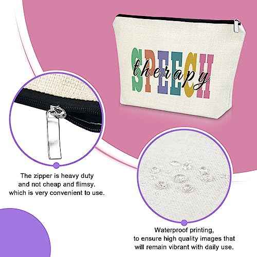 Speech Therapy Gifts Makeup Bag Slp Gifts for Speech Language Pathologist Speech Therapist Thank You Gift Cosmetic Bag Speech Therapy Valentine Birthday Christmas Gift Gifts Travel Pouch