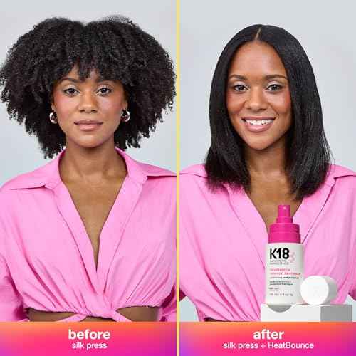 K18 HeatBounce Conditioning Heat Protectant Spray, Lightweight Leave-In Conditioner + 450¢µ (232¡ÆC) Heat Protection, Soften, Smooth + Detangle All Hair Types, 4 Fl Oz Liq