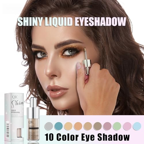 Liquid Glitter Eyeshadow - Metallic Shimmer Formula Waterproof & Smudge-Proof Long-Lasting Eye Makeup for Festivals, Parties (01#MILKY WAY)