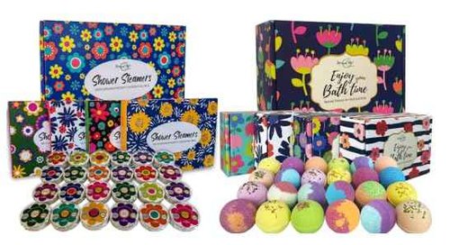 Shower Steamers for Women, 24pc Shower Bombs Aromatherapy Gift Set w/Organic Essential Oils, Shower Melts, Bath Bombs for Women Gift Set - 24 Natural and Organic Bath Bombs with Essential Oils