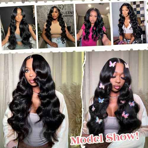Body Wave Bundles 12A Human Hair 28inch One Bundle 100% Unprocessed Brazilian Virgin Body Wave Human Hair Bundles for Black Women Natural Black