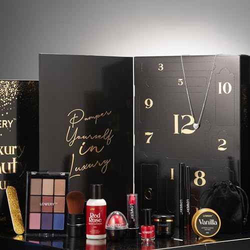 Christmas Gifts from Daughter, Birthday Gifts for Her, Beauty Treasures 12 Day Makeup Gift Set - Birthday Gift Box With Women's Skincare and Makeup Surprises - Gifts for Women with Unique Surprises
