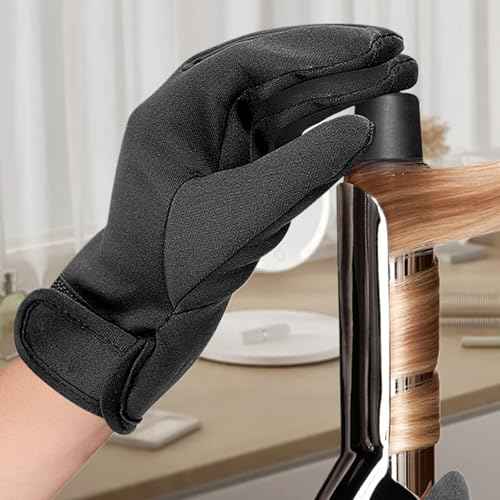 Heat Resistant Gloves for Hair Styling - Reusable HairDye Heat Protector Gloves Professional Hand Mitt | Non-Slip Thick Glove
