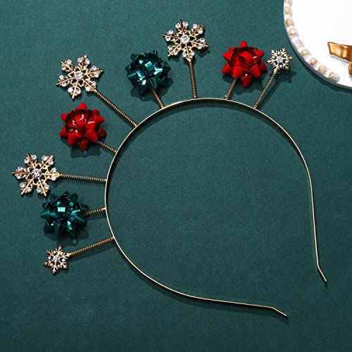 Christmas Headband for Women Crystal Reindeer Antlers Headbands Hairbands Holiday Party Gifts for Women Girls