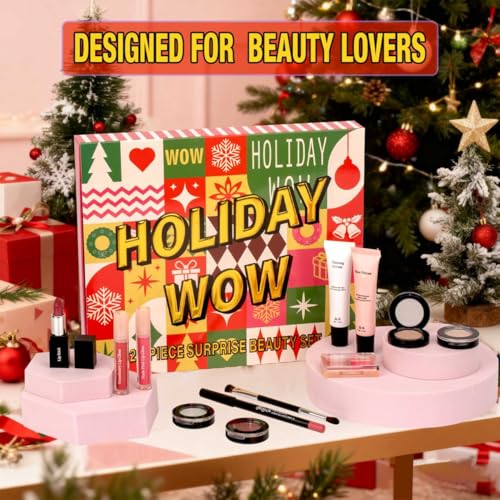 Makeup Advent Calendar 2025 Teens Girls-24 Individually Boxed, Makeup & Cosmetic Surprises For Christmas Holiday Gifting for Women Full Make up Kit
