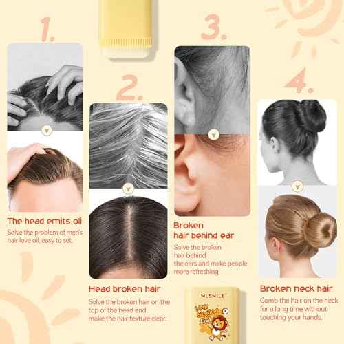 Hair Wax Stick for Baby Styling, 2-in-1 Design with Built-in Comb, Slick,for Kids Waxes, Moisturizing, Non-Greasy, Easy to Use, Compact and Portable