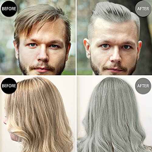 Temporary Silver Gray Hair Wax 4.23oz, Instant Hairstyle Mud Cream, Hair Pomades for Party, Cosplay, Nightclub, Masquerade, Halloween.