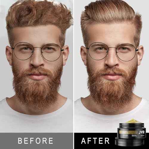 JVR Men's Hair Pomade, Hair Styling Pomade For Men, Strong Hold with High Shine Hair Gel Water Based Hair Cream Flake Free, Easy To Wash Out For All Hair Types