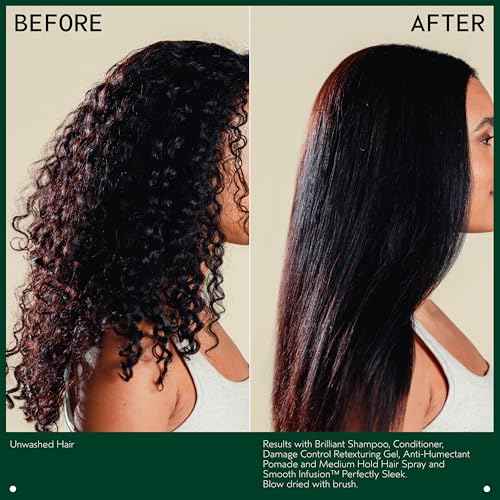 Aveda Brilliant Anti-Humectant Pomade | Helps Prevent Frizz & Flyaways | Protects Against Humidity | for Curly & Coily Hair Types, 2.5 Ounce