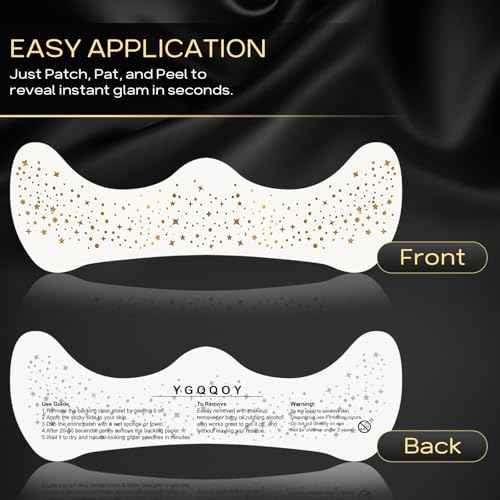 Glitter Freckles Face Tattoo, Glitter Freckles for Face, 10pcs Gold Sparkle Freckles, Face Glitter Makeup Patches