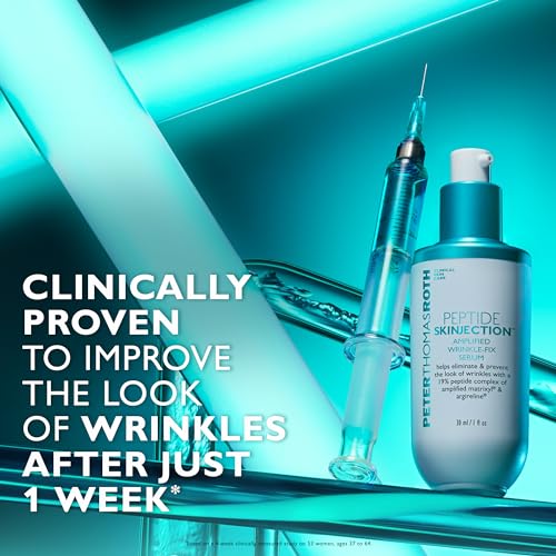 Peter Thomas Roth | Peptide Skinjection¢â Amplified Wrinkle-Fix Serum, Clinically Proven Refillable Serum for Anti-Aging and Loss of Firmness, Matrixyl and Argireline, For All Skin Types
