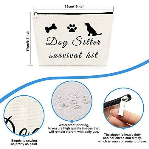 Dog Sitter Gift Dog Walker Gift Makeup Bag Dog Lover Gift Cosmetic Bag Dog Sitter Leaving Gift Dog Walker Appreciation Gift Thank You Gifts Makeup Pouch Toiletry Bag Christmas Thanksgiving Day Gift