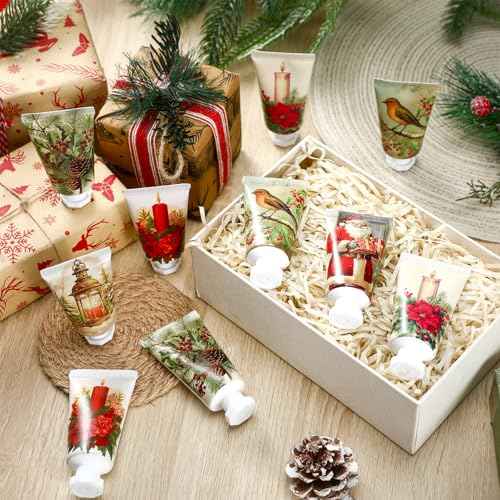 72 Pcs Christmas Lotion Bulk Gift Set, Travel Size Christmas Mini Body Lotion Bulk, Retro Moisturizing Body Cream for Women Homeless Birthday Xmas Gift Stocking Stuffer