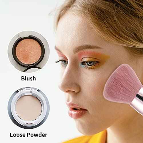 Vaincre Nail Art Dust Powder Remover Brush, Soft Nail Art Dust Cleaner Brush for Acrylic Application and Makeup(Pink)