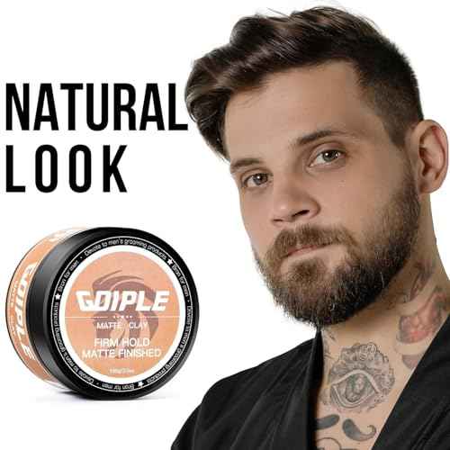 Hair Styling Clay, Matte Finish Hair Paste for Men, Water Based Matte Texture, Clay Pomade Ideal for All Men's Hair Types 100g (3.5oz)