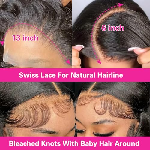 8 Inch Bob Wig Human Hair 13x6 Hd Transparent Lace Front Wigs Human Hair Pre Plucked Glueless Bob Wig #1 Jet Black 200% Density Short Straight Bob Wigs For Women