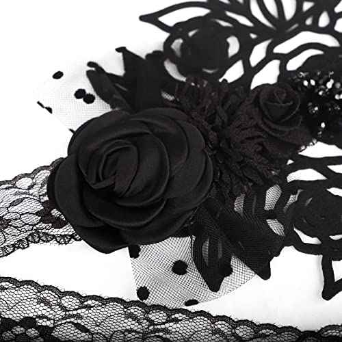 Lolita Headband Victorian Bonnet Hat Halloween Cosplay Gothic Maid Lace Hair Accessory Hair Hoop Tea Party Sun Hat