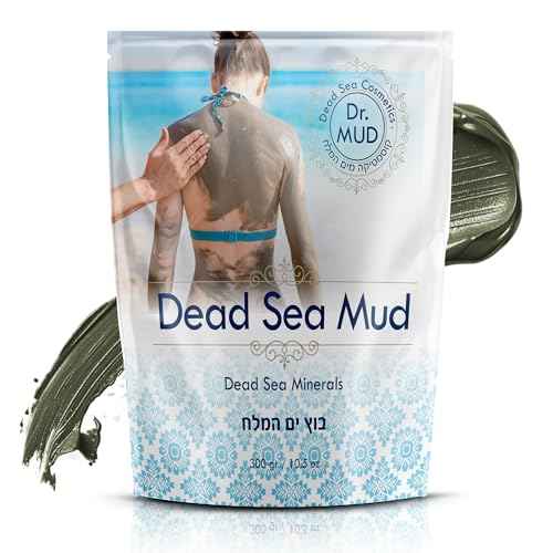 Dr. Mud's Dead Sea Mud Body Mask from Israel, 10.5 Oz ? Black Clay Body Treatment with Natural Dead Sea Minerals Deep Cleansing Skin & Beauty Mask ? Skin Care Detox Product for Men & Women
