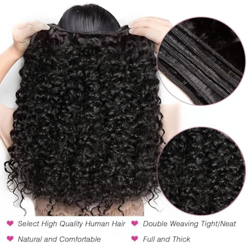 VIPbeauty 3C4A Burmese Curly Human Hair Bundles 24 Inch 1 Curly Bundles Unprocessed Burmese Raw Hair Extension Real Human Hair 16A Natural Color