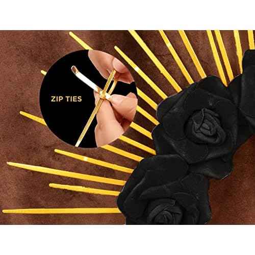 Fantherin Halo Crown with Roses Womens Mexican Flower Goddess Rose Spiked Sun Headpiece for Cosplay Halloween Costume