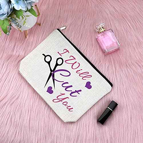 Hairdresser Gift for Women Makeup Bag Cosmetology Graduation Gifts for Girl Hair Stylist Gifts Cosmetic Bag Salon Stylist Gift Friendship Gift for Her Travel Cosmetic Pouch Appreciation Christmas Gift