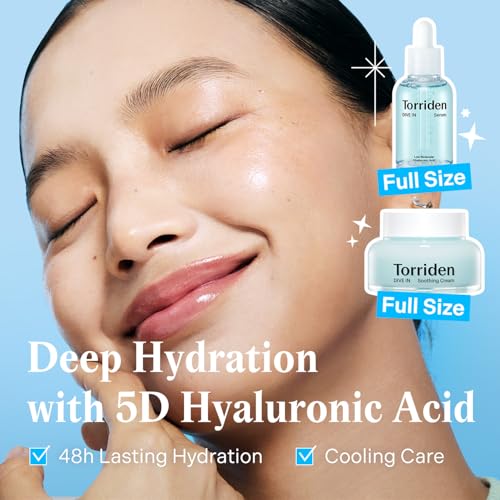 Torriden Softly Hydration Heroes Gift Set | DIVE IN HA Serum & Soothing Cream + BALANCEFUL Cica Cream & Toner Pad | Korean Skincare Set | Great Holiday & Christmas Stocking Stuffer Gift