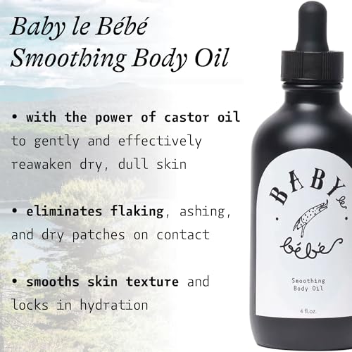 Organic Body Oil Infused with Clary Sage, Rosemary, Bergamot & Basil- Deep Hydration & Nourishing Vegan Moisturizer- 100% Natural & Fast Absorbing - Soothes Dry, Sensitive Skin- 4 fl oz