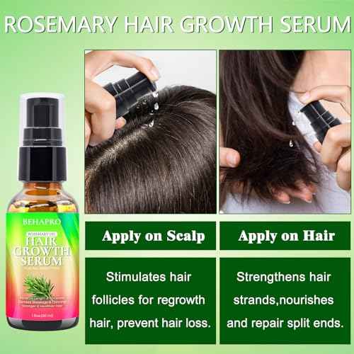 Rosemary Oil, Hair Growth Serum, Heat Protectant Spray, Biotin Argan Oil Products for Thinning Hair & Hair Loss Treatment, Gifts for Women, Men