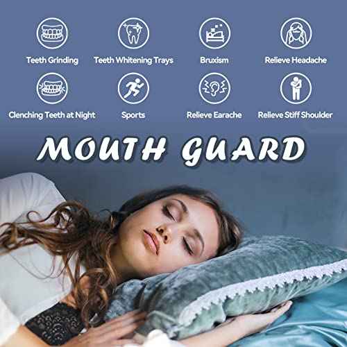 Women Mouth Guard for Teeth Grinding, Pack of 8 Moldable Mouth Guards for Clenching Teeth, Comfortable Night Guard for Teenagers Sport Athletic, Whitening Tray
