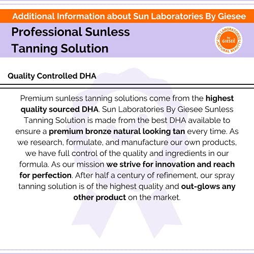 Sun Labs Spray Tan Micro Mist for a Golden Glow - Medium - 1/2 Gallon Bottle