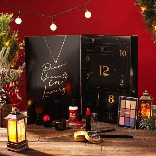 Christmas Gifts from Daughter, Birthday Gifts for Her, Beauty Treasures 12 Day Makeup Gift Set - Birthday Gift Box With Women's Skincare and Makeup Surprises - Gifts for Women with Unique Surprises