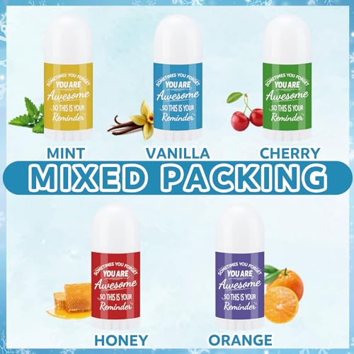 50 Pcs Thank You Christmas Mini Lip Balm Bulk Gifts for Women Christmas Lip Balm Gifts Natural Ingredients Products for Coworkers Employee Teacher Xmas Party Favors