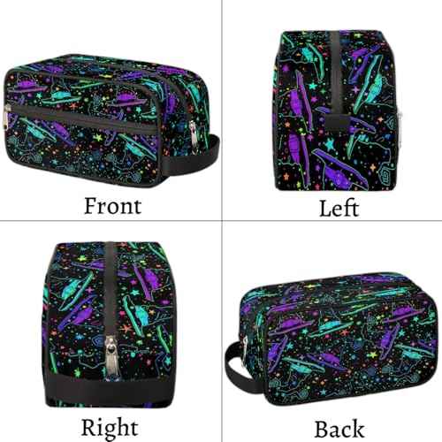 Hanging Toiletry Bag for Women Halloween Theme Witch Hat Travel Makeup Bag Organizer Toiletries Bag for Travel Size Essentials Accessories Cosmetics