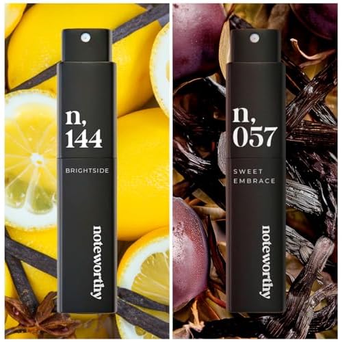 Noteworthy Sweet Delight Duo Travel Spray Bundle ? Two-Piece Fragrance Set for Men & Women, Long-Lasting Perfume, TSA-Approved, Perfect for Gift Giving (Sweet Delight Duo)